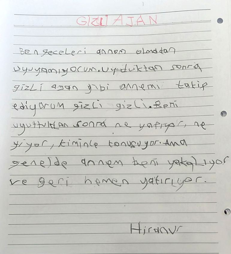 Çocuklardan Milli İstihbarat Teşkilatı'na mektuplar